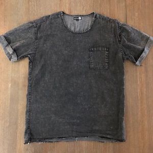 MEN’S BOOHOO MAN ACID WASH DENIM SHIRT